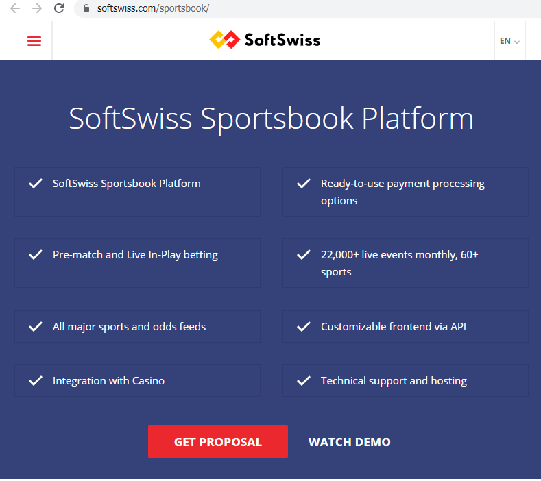 SoftSwiss Sportsbook Platform