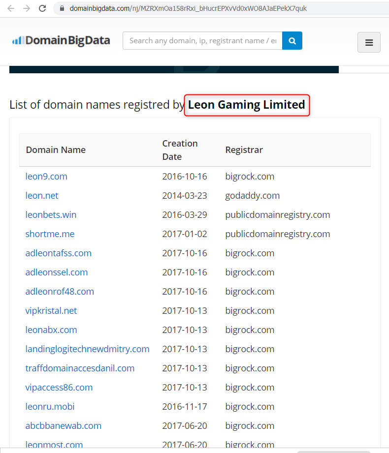 Leonbets Leon Gaming Limited
