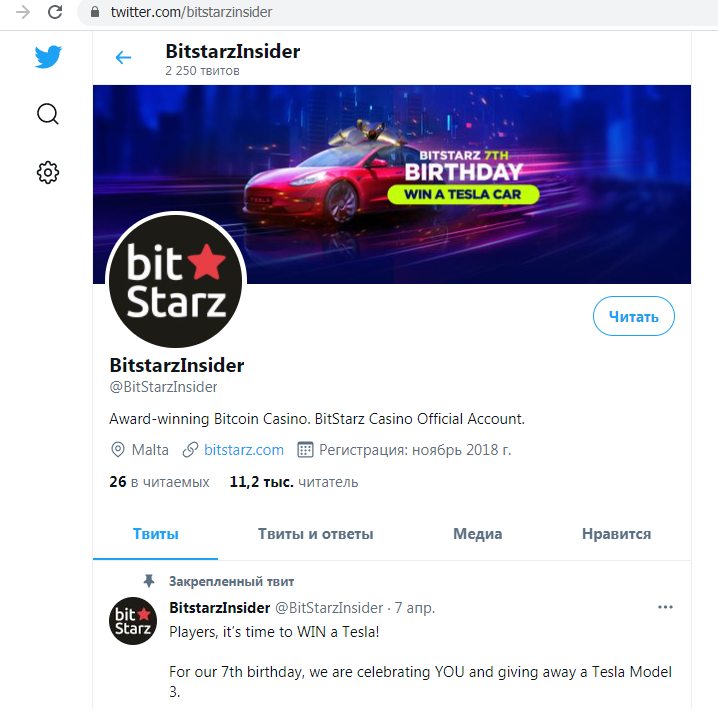 Bitstarz Casino Twitter