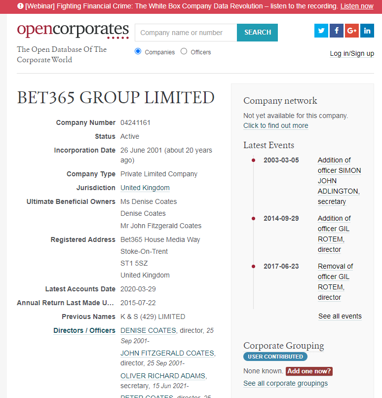 Bet365 Group Ltd