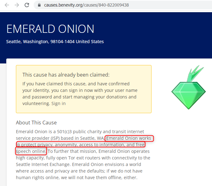 JaxQL Emerald Onion