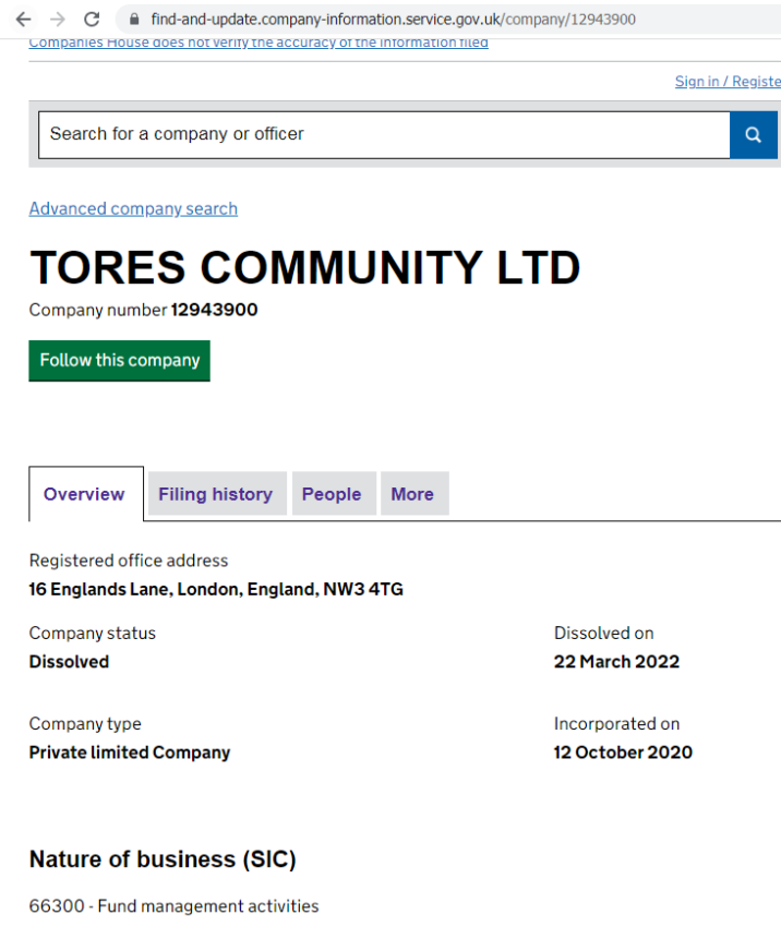 Tores Coin Tores Community Ltd