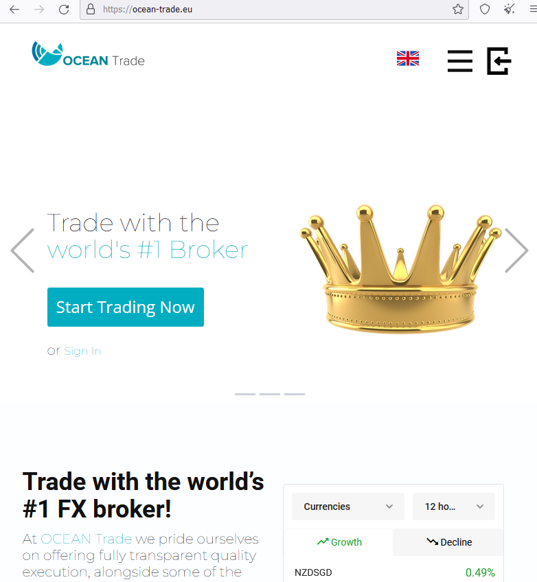 Ocean Trade proverka sajta