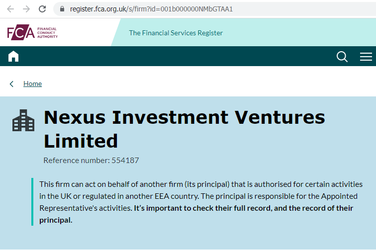 Nexus Investment Ventures proverka licenzij