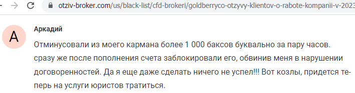 GoldberryCo realnye otzyvy