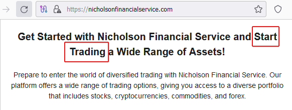 Nicholson Financial Service adresa i kontakty