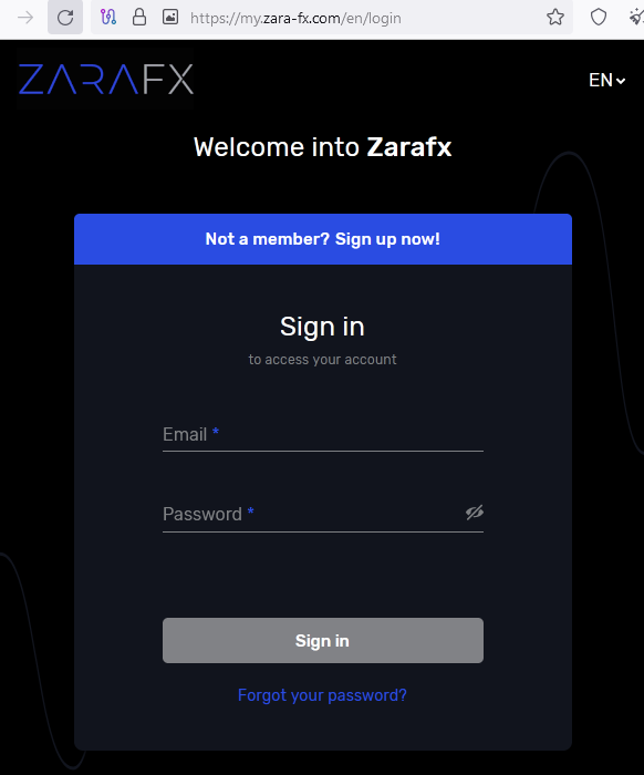 Zara FX proverka sajta