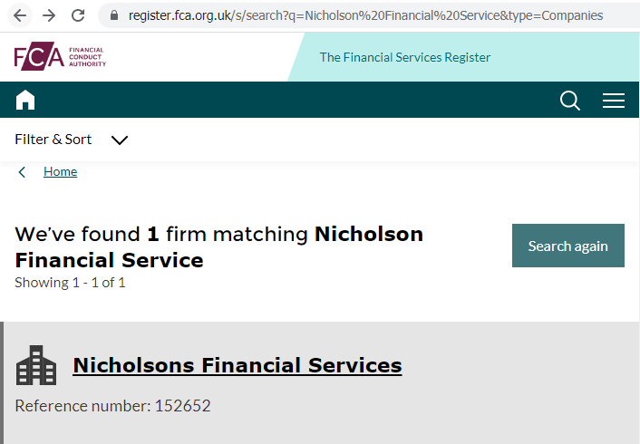 Nicholson Financial Service falshivye otzyvy