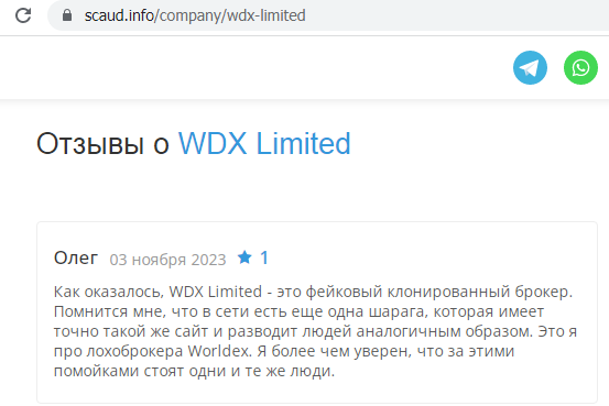 WDX Limited realnye otzyvy
