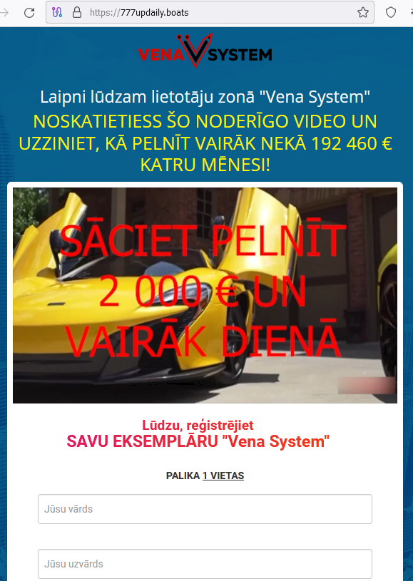 Platform скам Vena System