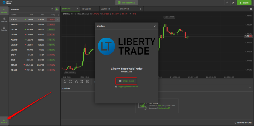 Liberty trade site
