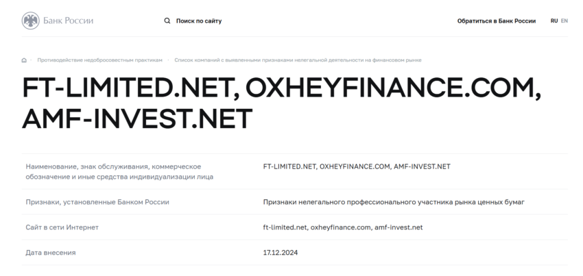 AMF Invest нет лицензии обманутые клиенты